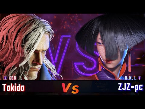 Street Fighter 6 Tokido (Ken) vs ZJZ-pc (A.K.I) | Rank Gameplay