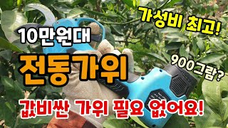 힘좋고 가벼운 10만원대 전동가위 큰가지도 쉽게잘라요 값비싼 가위 필요없어요 신일테크전동가위