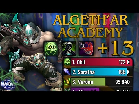 Unholy STILL PUMPING after the nerfs / +13 Algeth'ar Academy Unholy DK POV / Midnight Beta