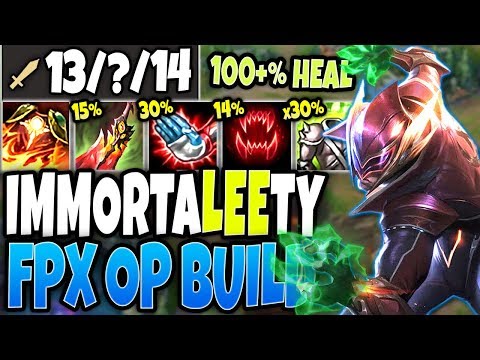Crazy IMMORTAL Lee Top Lane Build 🔥 100+% MAX HEAL 🔥 LoL Fpx Lee Sin New skin PBE Season 10 Gameplay