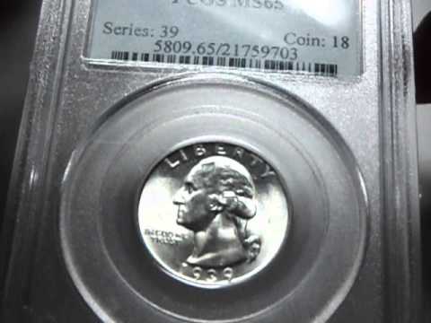 1939 D Washington Quarter MS65