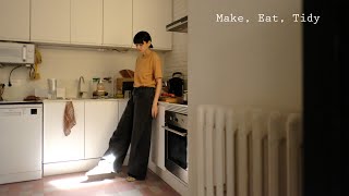 食器棚のお掃除 | 蒸篭で朝サラダ | Vlog