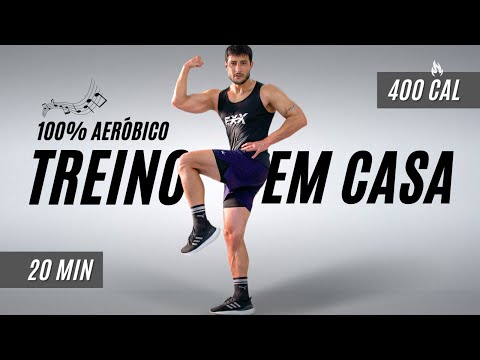 20 MIN TREINO CARDIO EM PÉ, sem agachamentos, sem exercícios no chão, para perder a barriga rápido