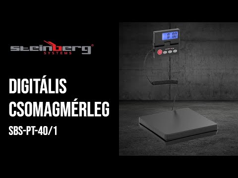 Videó - Digitális csomagmérleg - 40 kg / 1 g - Basic - külső LCD