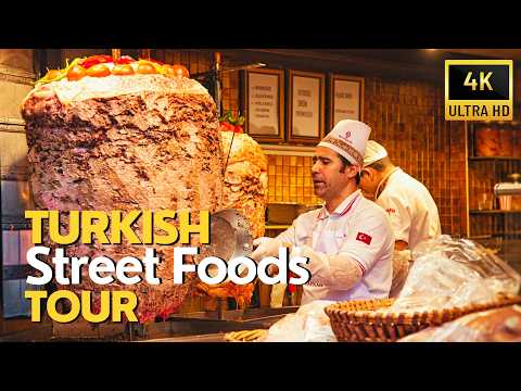 Delicious Turkish Street Foods Tour in Istanbul Turkey 2025 | 4K UHD