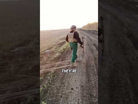 Fiber optic cables left behind by drones on the battlefield #military #war #soldier #drone