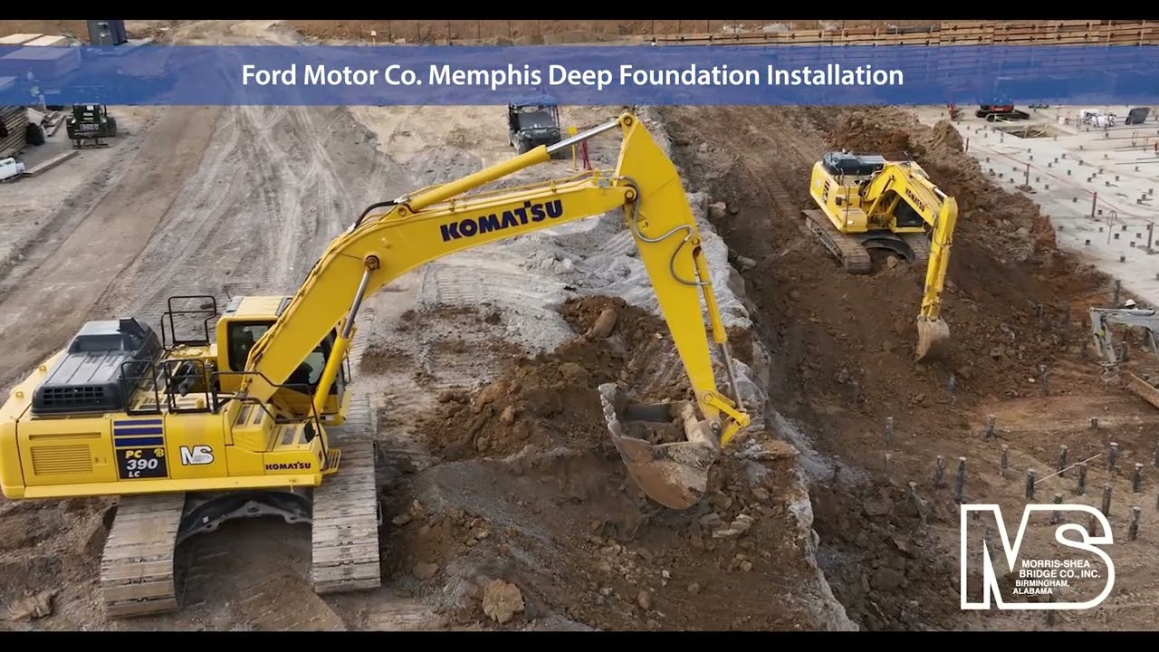 Morris-Shea Installs Deep Foundations at New Ford Memphis Manufacturing Facility