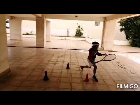 Rafael Pagonis 8 years old training his volleys