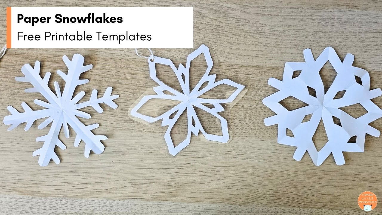 Free Printable Paper Snowflake Templates for Kids
