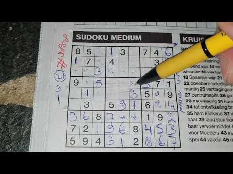 (#3858) Let's start the countdown,  10 days! Medium Sudoku puzzle 12-21-2021