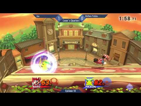 Zen (Pikachu) vs Welfare Pickles (Mario) - Cyclone 18 Singles