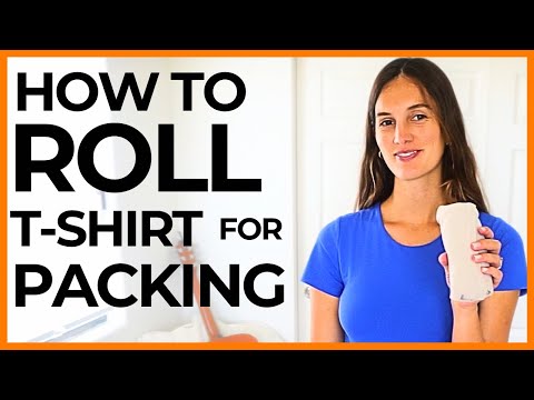 How to Roll a Short Sleeve T-shirt for Travel Packing - Without Wrinkles and Super compact