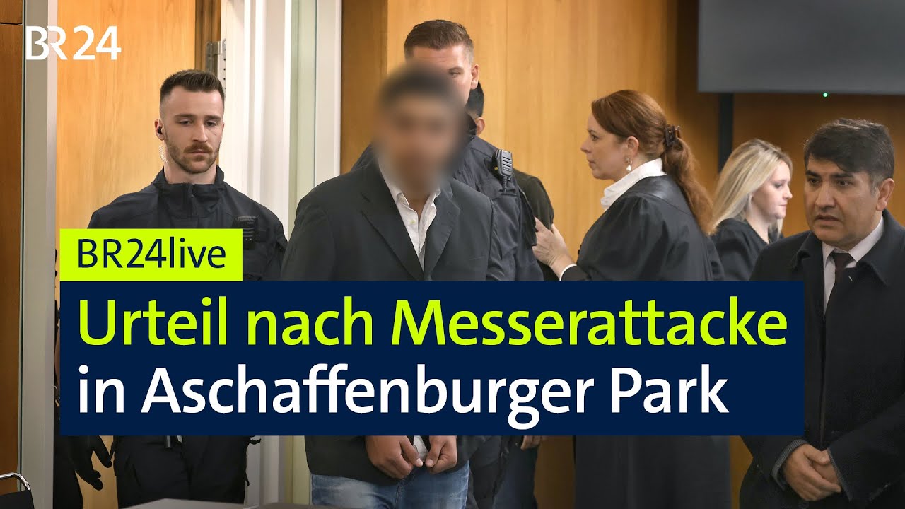 Prozess-Urteil: Angriff in Aschaffenburger Park mit zwei Toten | BR24live