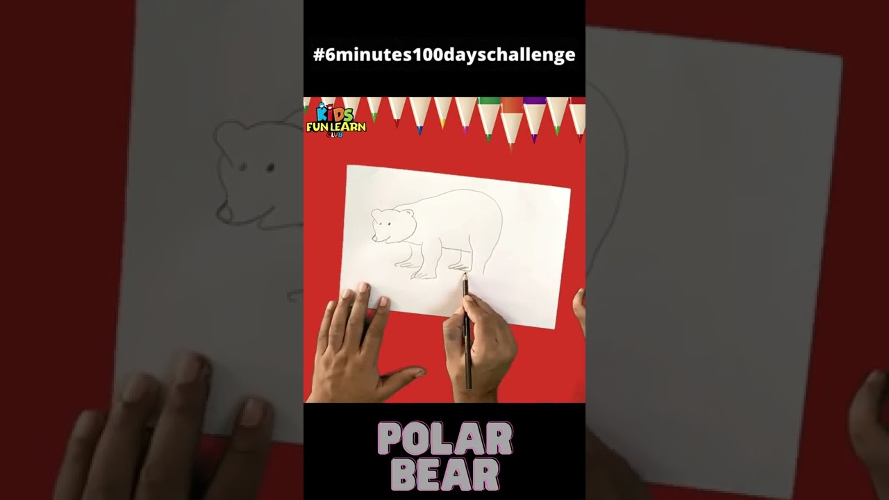 How to draw Polar Bear #shorts #winter