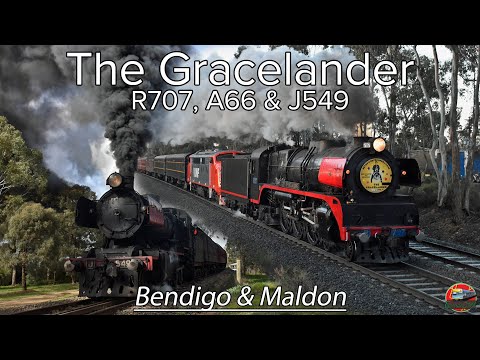VR Steam & V/Line Diesel Pace to Bendigo | 707 Operations - The Gracelander to Bendigo | R707 & A66