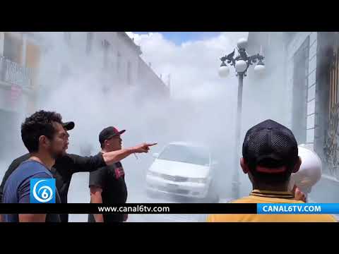 Video: Se registran protestas en el Congreso de Puebla contra la Reforma Judicial