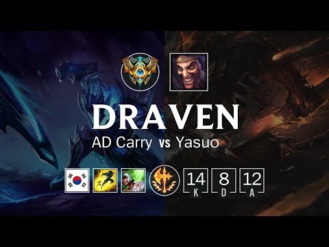 Draven ADC vs Yasuo - KR Challenger Patch 8.22