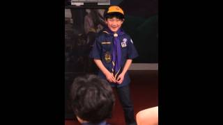 20141220 Cub Scout Pack Meeting - Sing Happy Birthday