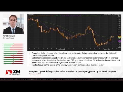 Forex News: 05/10/2018 - Dollar softer ahead of US jobs report; pound up on Brexit progress