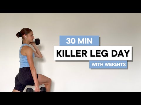 30 MIN KILLER LOWER BODY WORKOUT - With Weights | No Repeat, At Home