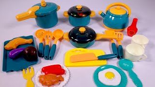 Cooking Ware Set , Kitchen Toys for Children: Unboxing Set Up and Pretend Cooking