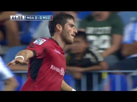 Gol de Hemed (0-1) en el Málaga CF - RCD Mallorca Jornada 2