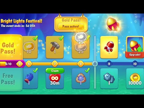 @Fishdom Level 9519 - Special Level 9524 Challenge. Bright Lights Festival Level 24 🔐