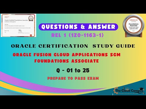 Oracle Fusion Cloud Applications SCM Foundations Associate Oracle Certification DUMP | SCM Dump