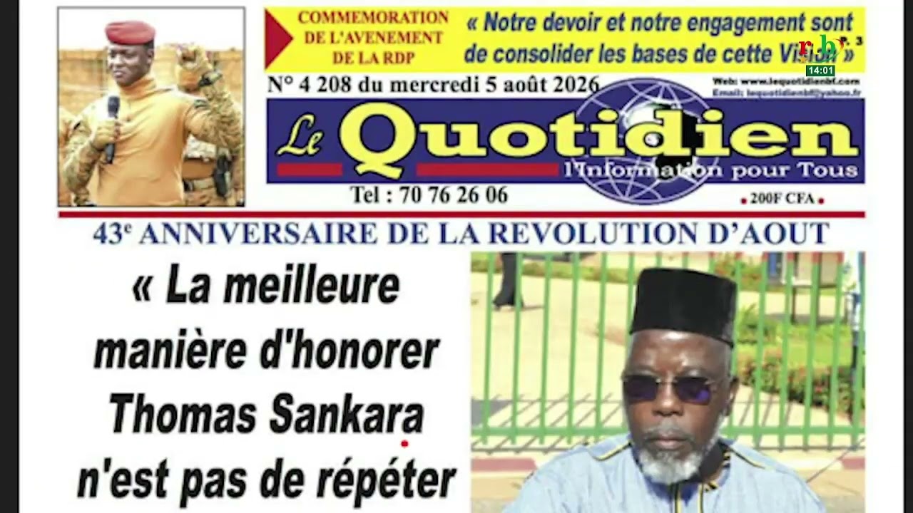 Revue de presse du 05 août 2026
