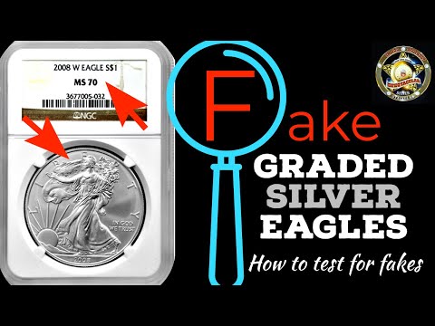 Fake Graded Silver Eagle Coins! How to test for fakes.
