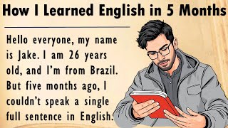 How I Learned English in 5 Months || My Powerful Story 🔥 || Improve Your English ✅|| Graded Reader