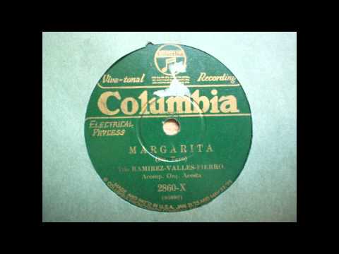 Columbia Spanish 78 RPM 2860X Margarita  Trio Ramirez Valles Fierro