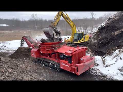 2022 Morbark 1300B Tub Grinder in action!