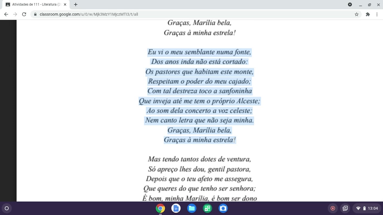 Análise de Alguns Poemas Árcades.