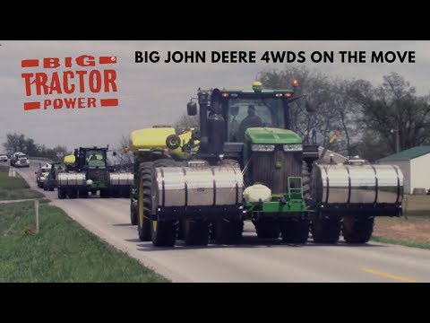 2018 Corn Planting with a Fleet of Big John Deere 4wds Video