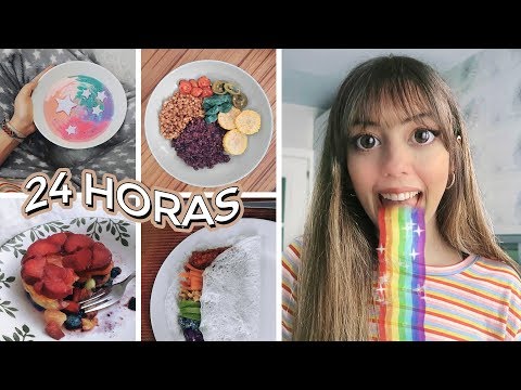 24 Horas Comiendo ARCOIRIS (comida sana)