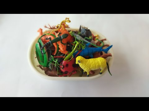 Zoo animal figure Unboxing and  Review-snake dinosaurus lion giraffe#asmr#shorts#unboxing#seaanimals