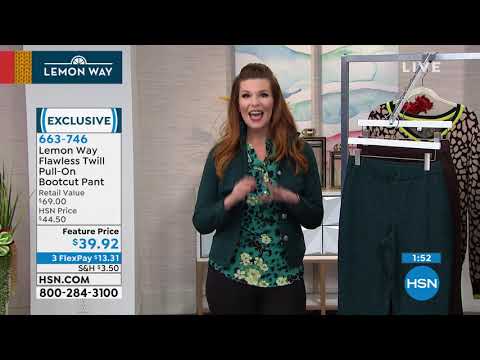 Lemon Way Flawless Twill PullOn Bootcut Pant