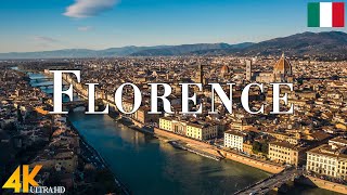 FLYING OVER FLORENCE (4K UHD) • Amazing Aerial View, Scenic Relaxation Film with Calming Music - 4k