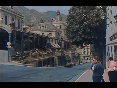 1950 Formula 1 Monaco Grand Prix Highlights (Colorized and AI-Upscaled)