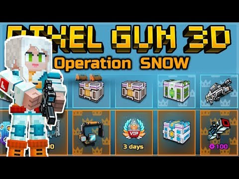 THIS IS THE BEST BATTLE PASS YET OPERATION SNOW - FREE CHESTS, GEMS & WEAPONS | Pixel Gun 3D Video