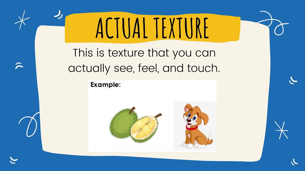 What is the difference between actual and visual texture? See Answer EN