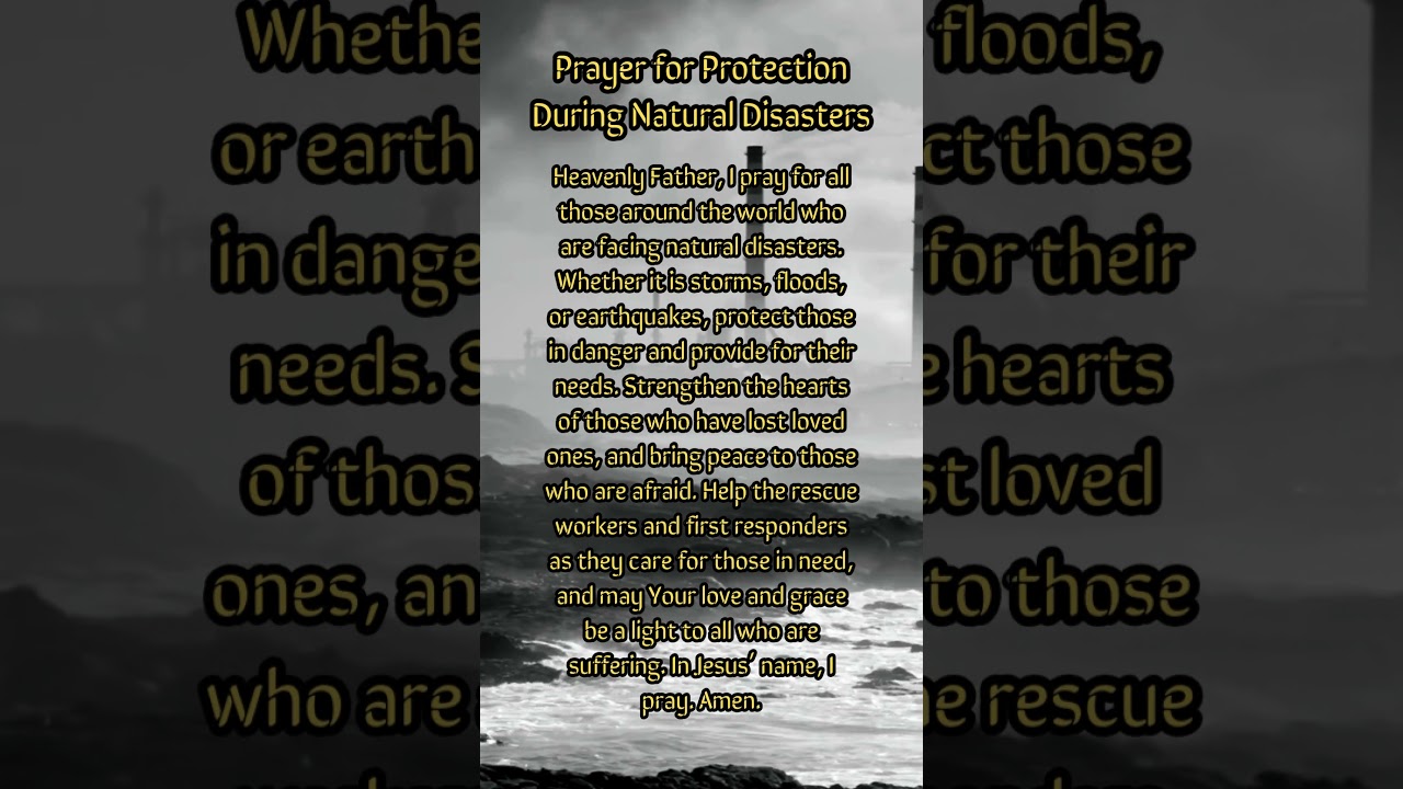 Prayer for Protection During Natural Disasters | #prayer #jesus