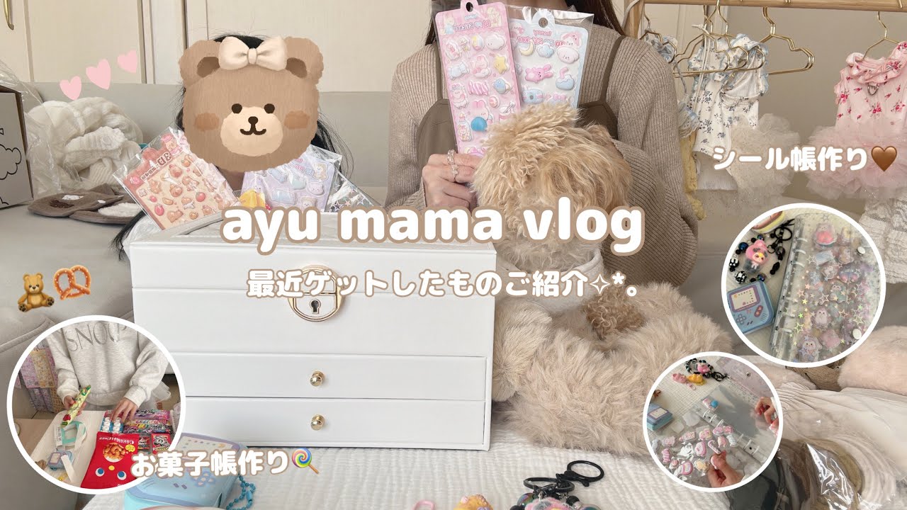 主婦vlog】最近ゲットした可愛いもの🧸🧁シール帳とお菓子帳作り🍪