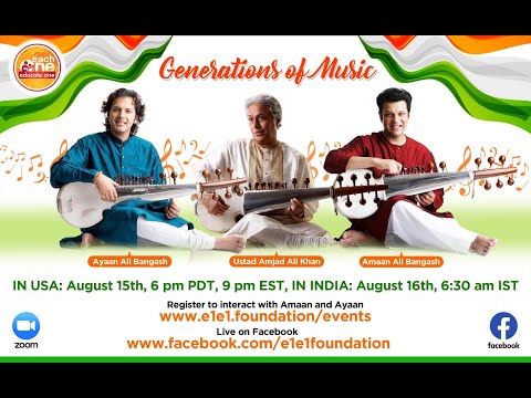 Invitation from Amaan and Ayaan for Ustad Amjad Ali Khan, Amaan & Ayaan Concert | August 15th, 2020