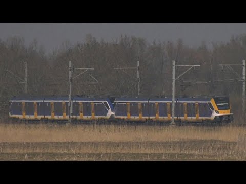 SNG 3023 + 2352 rijden door de Oostvaardersplassen