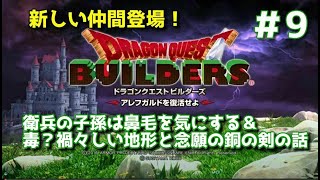 【ドラクエビルダーズ】DQBやってみた＃9 衛兵の子孫は鼻毛を気にする＆毒？禍々しい地形と念願の銅の剣の話【女性実況】