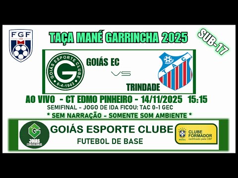 GOIÁS X TRINDADE  | TAÇA MANÉ GARRINCHA SUB-17 | AO VIVO | 14/11/2025  15:15 (VOLTA)