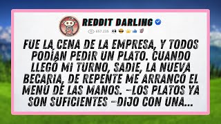 Fue la cena de la empresa, y todos podían pedir un plato. Cuando llegó mi turno, Sadie, la nueva...