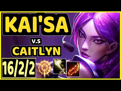 JUZINHO (KAI'SA) vs CAITLYN - 16/2/2 KDA BOTTOM ADC CHALLENGER GAMEPLAY - BR